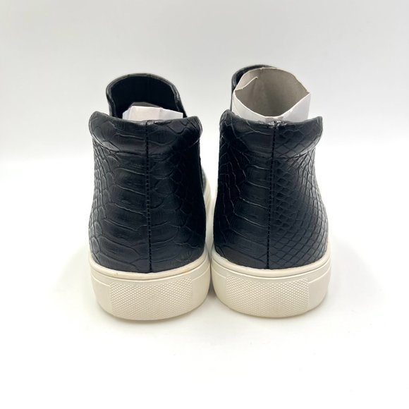 Coconuts By Matisse Womens Black Faux Vegan Snakeskin Leather High Top Sneakers - Picture 7 of 12